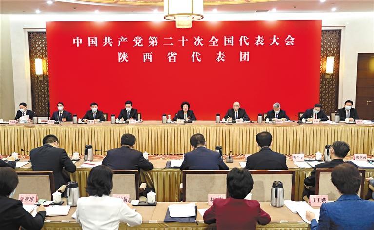 <b>陕西省代表团讨论中央纪委工作报告和党章修正案</b>
