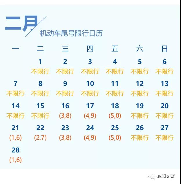 <b>温馨提示！2月16日起，咸阳市恢复机动车尾号限行措施</b>