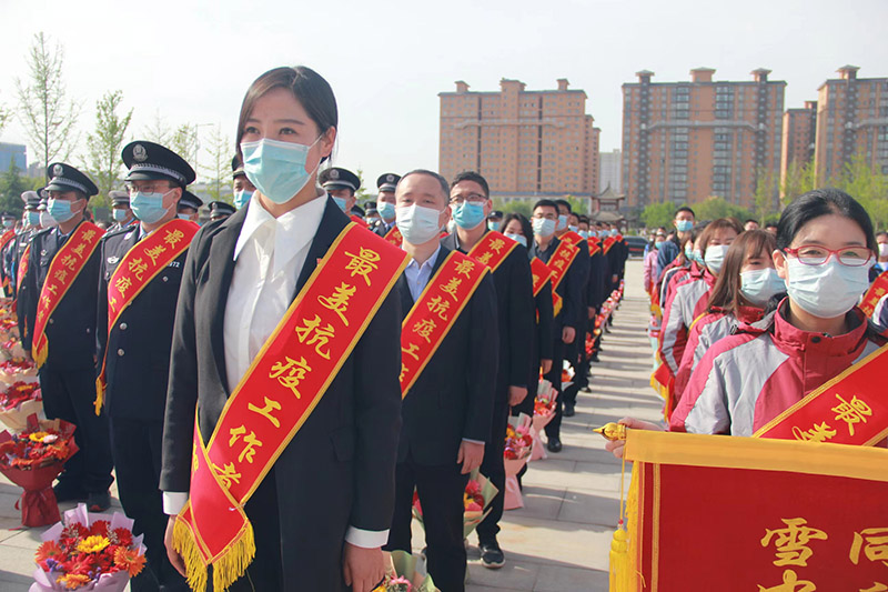 <b>扶风县举行援宝抗疫人员欢迎仪式 百份蜂蜜送温暖</b>