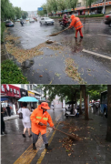 <b>雷雨大风中的宝鸡渭滨环卫人</b>