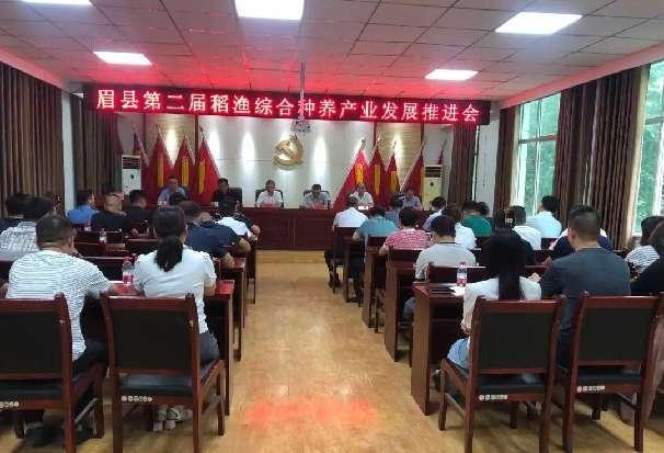 稻香鱼美莲花开，同心聚力产业兴 眉县第二届稻渔综合产业推进会召开