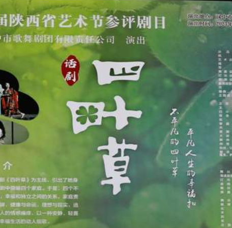 <b>第十届陕西省艺术节参评剧目话剧《四叶草》在汉台区演出成功</b>