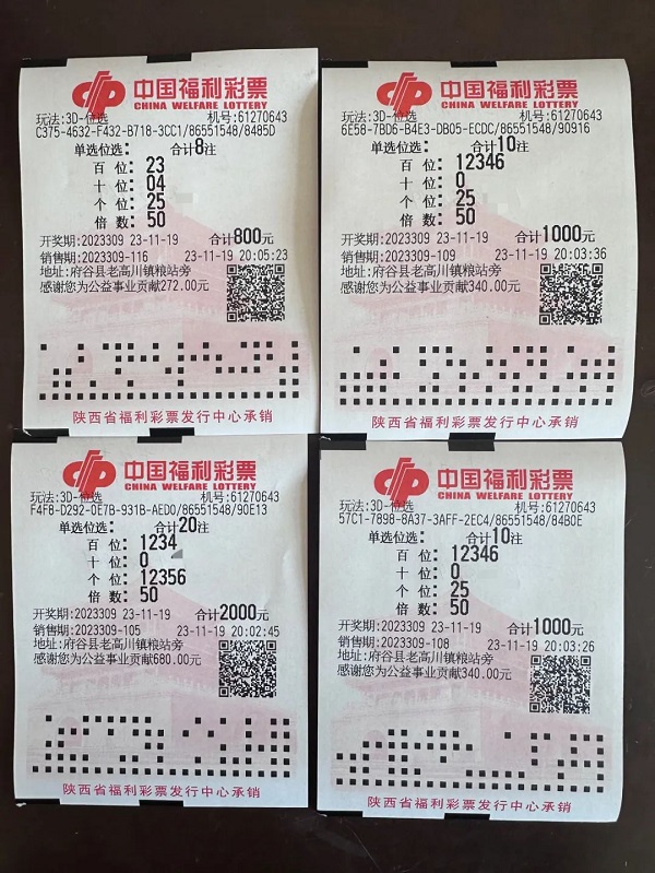 <b>榆林市府谷县一彩民运气爆棚 投注200倍 揽金20.8万元</b>