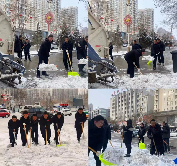 <b>除雪除冰齐上阵 榆林市靖边城管保畅通</b>