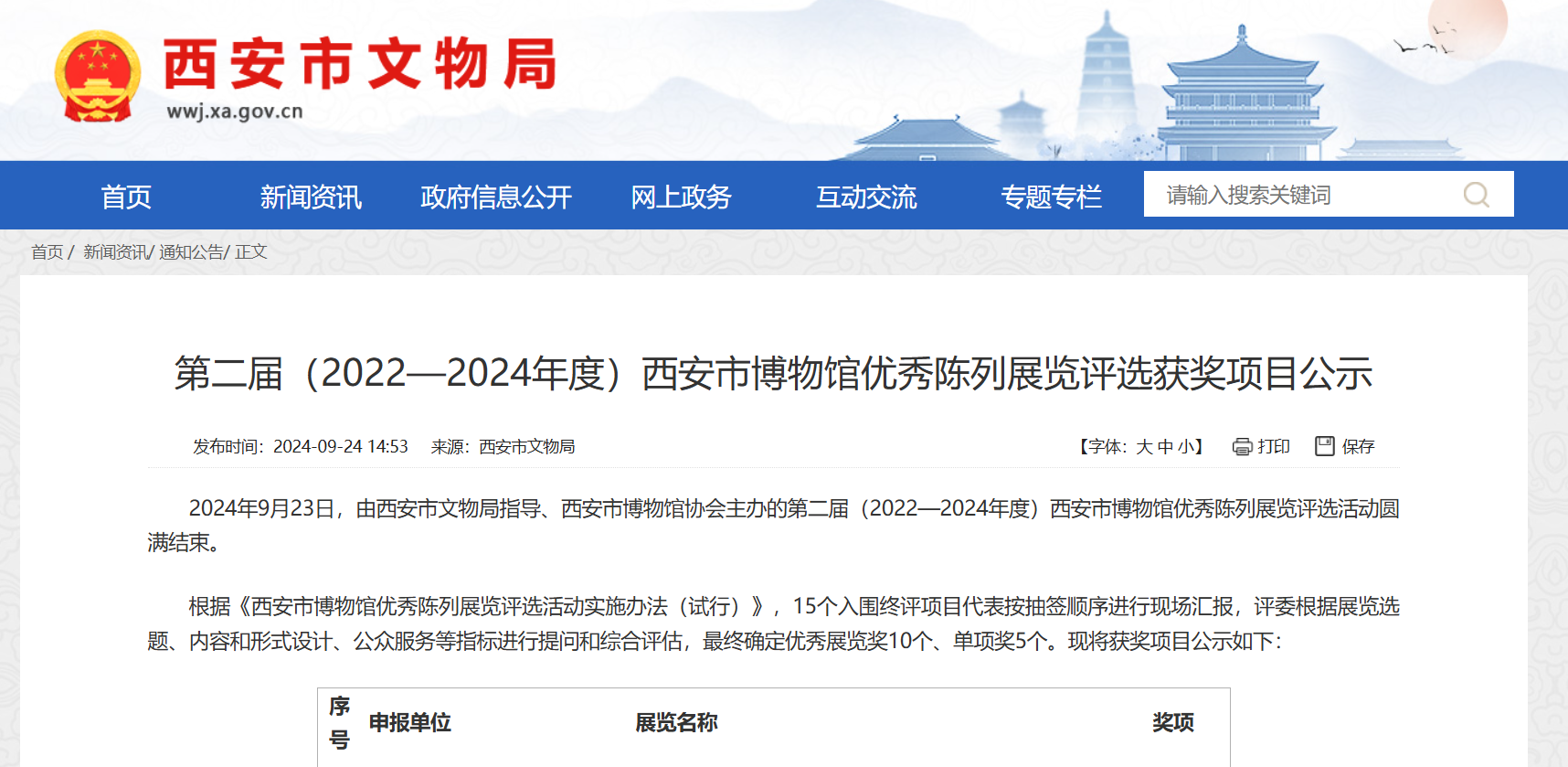 <b>西安第二届博物馆优秀陈列展览评选结果揭晓</b>