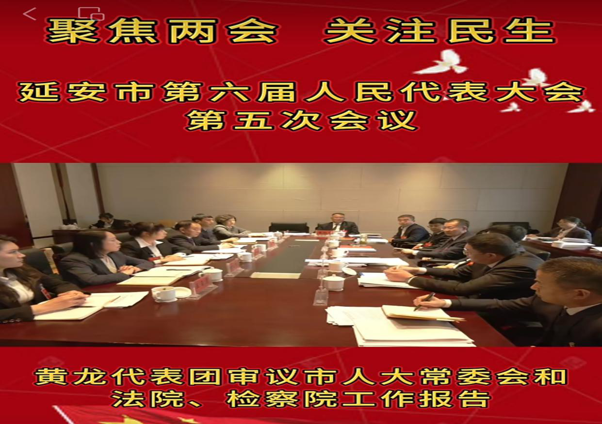 <b>延安市黄龙代表团审议市人大常委会和法院、检察院工作报告</b>