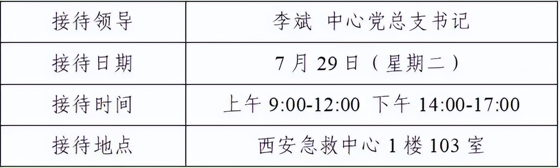 <b>西安120开“领导接待日”：市民可面对面提建议解难题</b>