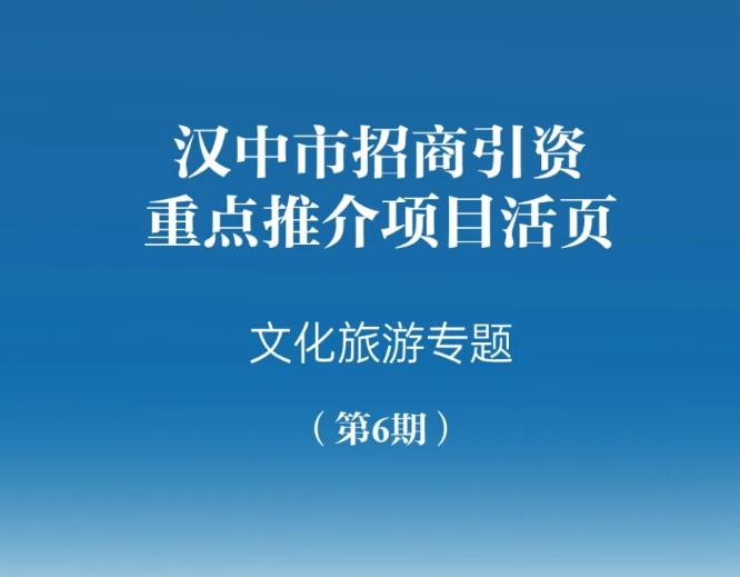 <b>汉中市招商引资重点推介项目活页（第六期）</b>