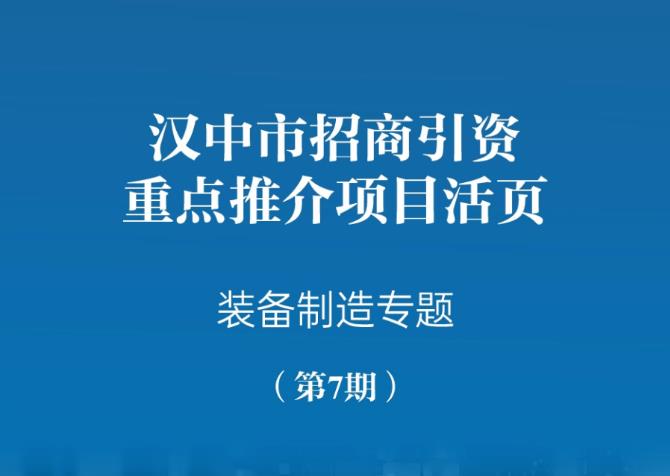 <b>汉中市招商引资重点推介项目活页（第七期）</b>