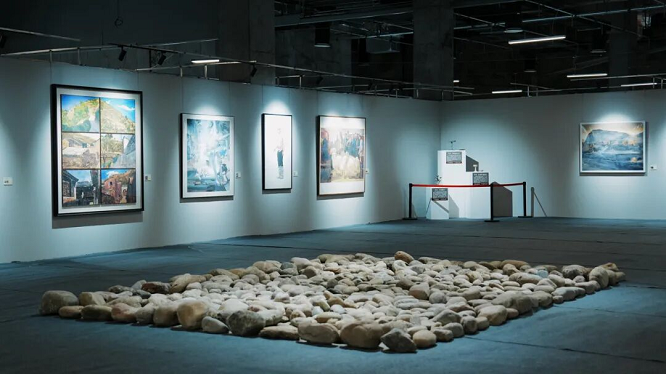 <b>榆林市吴堡县：“大河汤汤·黄河水彩画双年展”讲述黄河故事</b>