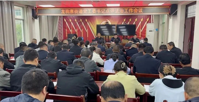 <b>商洛市丹凤县龙驹寨街道召开党工委书记点评法治工作会议 </b>