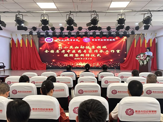 <b>传承中医精粹刘小英工作室在商洛妇幼授牌</b>