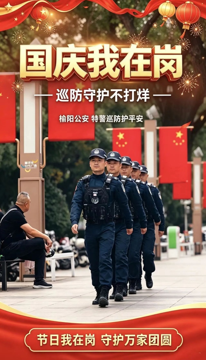 <b>节日我在岗•守护国泰民安 |一组海报，带你感受国庆“警”色！    </b>