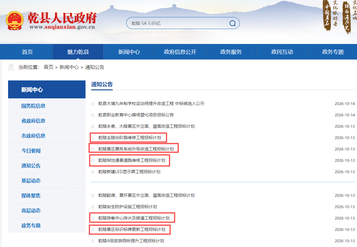 <b>咸阳乾陵景区跻身5A后继续提升 道路、票务、厕所都要改</b>