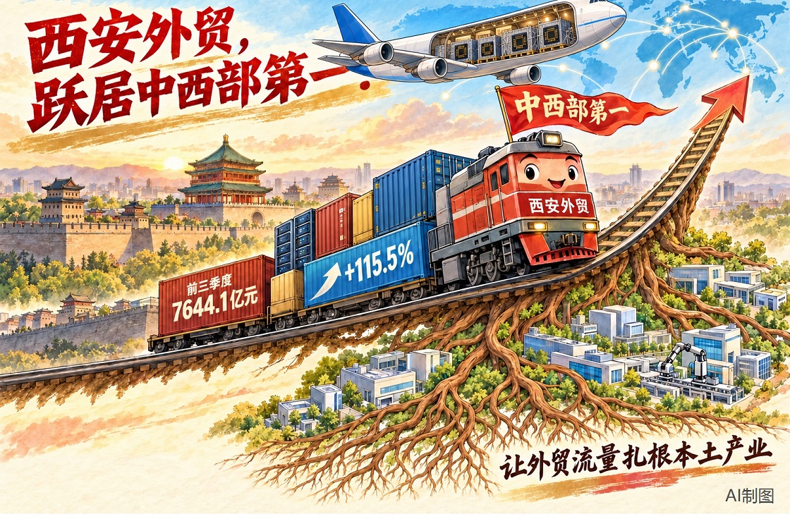 西安外贸，跃居中西部第一！