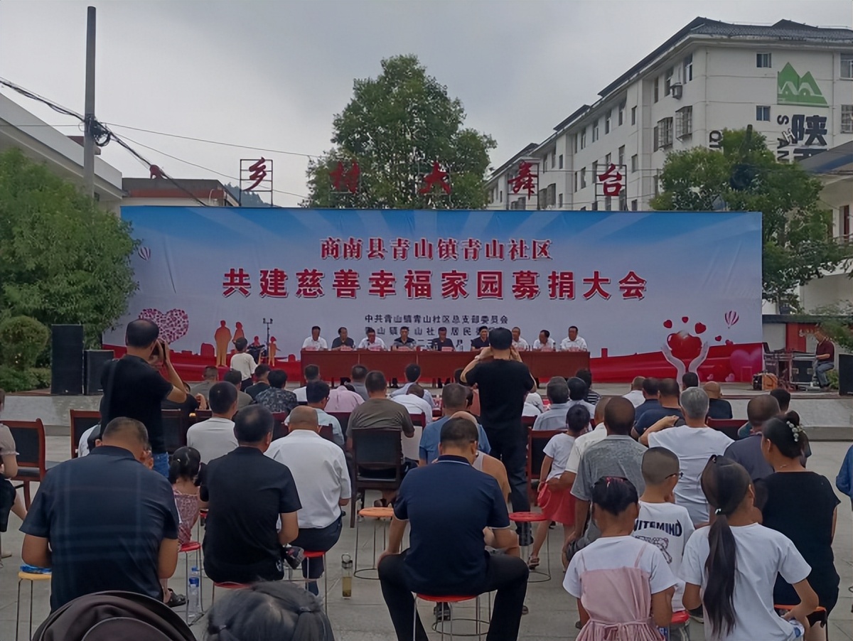 <b>商洛市商南县青山镇召开“共建慈善幸福家园”募捐大会</b>